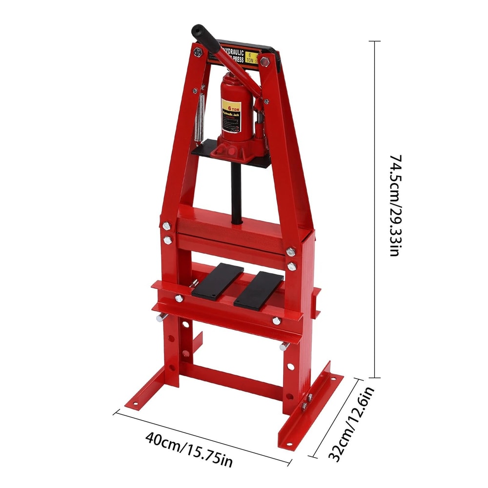Hydraulic Shop Press With Adjustable Work Bed For Garage Bearing And Bushing Jobs 8