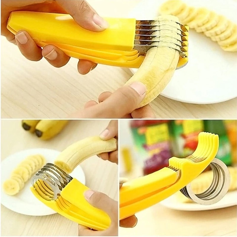 Stainless Steel Banana Slicer For Fast Even Fruit Prep 1