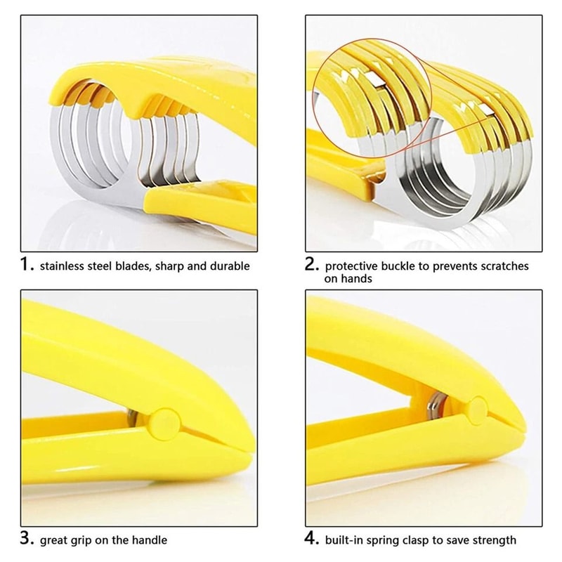 Stainless Steel Banana Slicer For Fast Even Fruit Prep 2