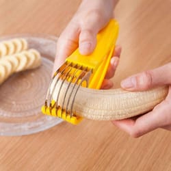 stainless steel banana slicer for fast, even fruit prep