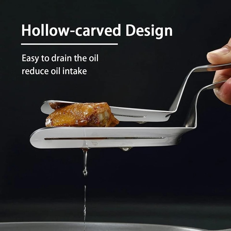 Stainless Steel Food Tongs For Steak Bread And BBQ Cooking 1