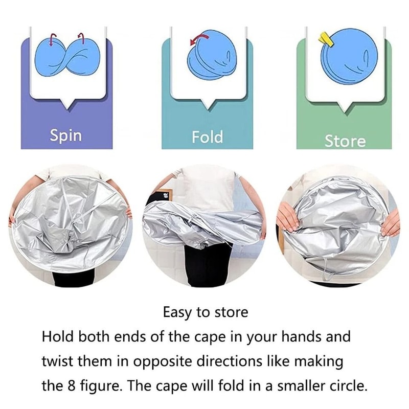 Mess Free Hair Cutting Cape With Umbrella Hair Catcher For Home Barber And Salon Use 2