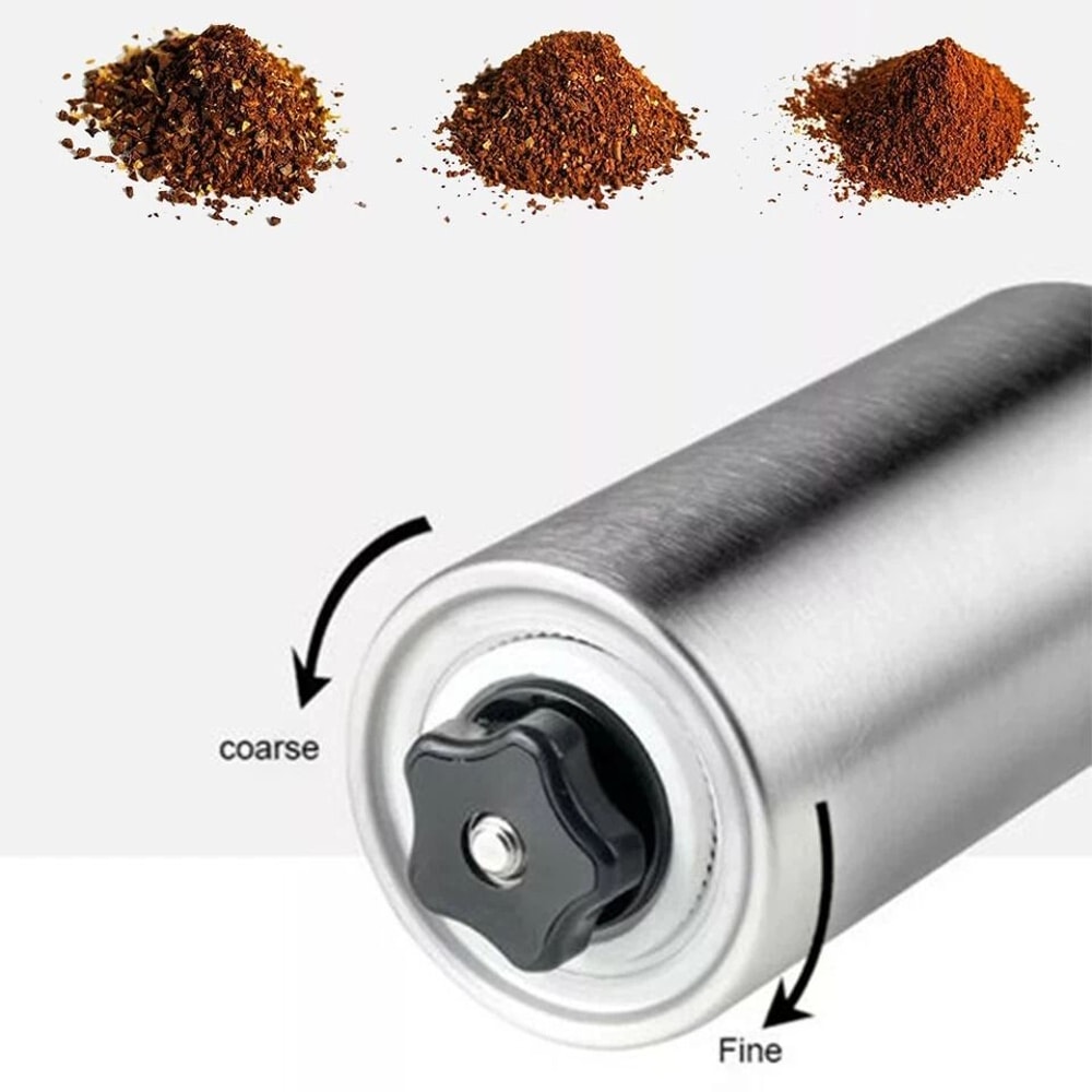 Portable Manual Coffee Grinder With Ceramic Burr Stainless Steel Hand Crank Bean Mill 3
