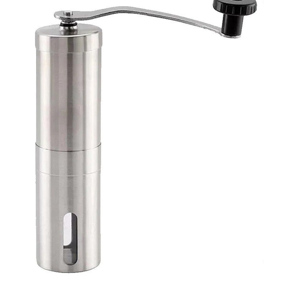 Portable Manual Coffee Grinder With Ceramic Burr Stainless Steel Hand Crank Bean Mill 0