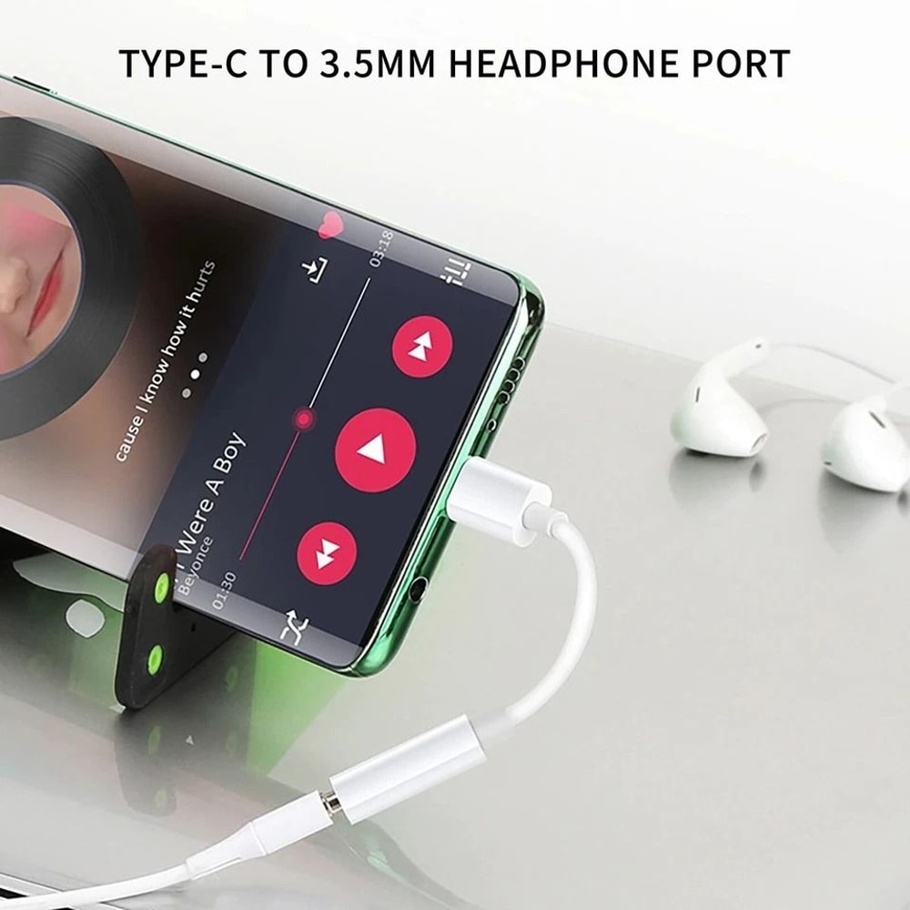 USBC To Adapter Cable For Headphones And Car AUX 4