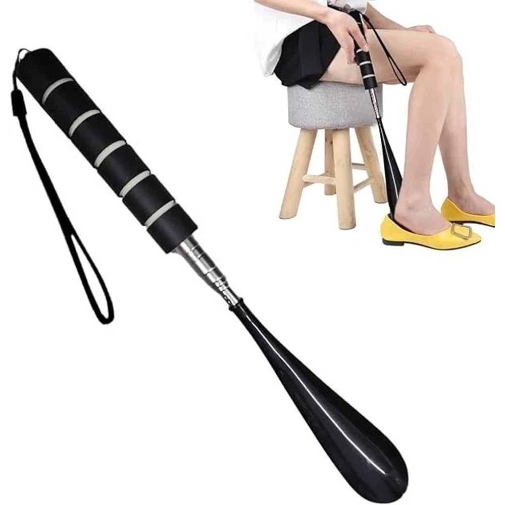 Long Handle Shoe Horn Stainless Steel Shoe Helper For Seniors And Adults 0