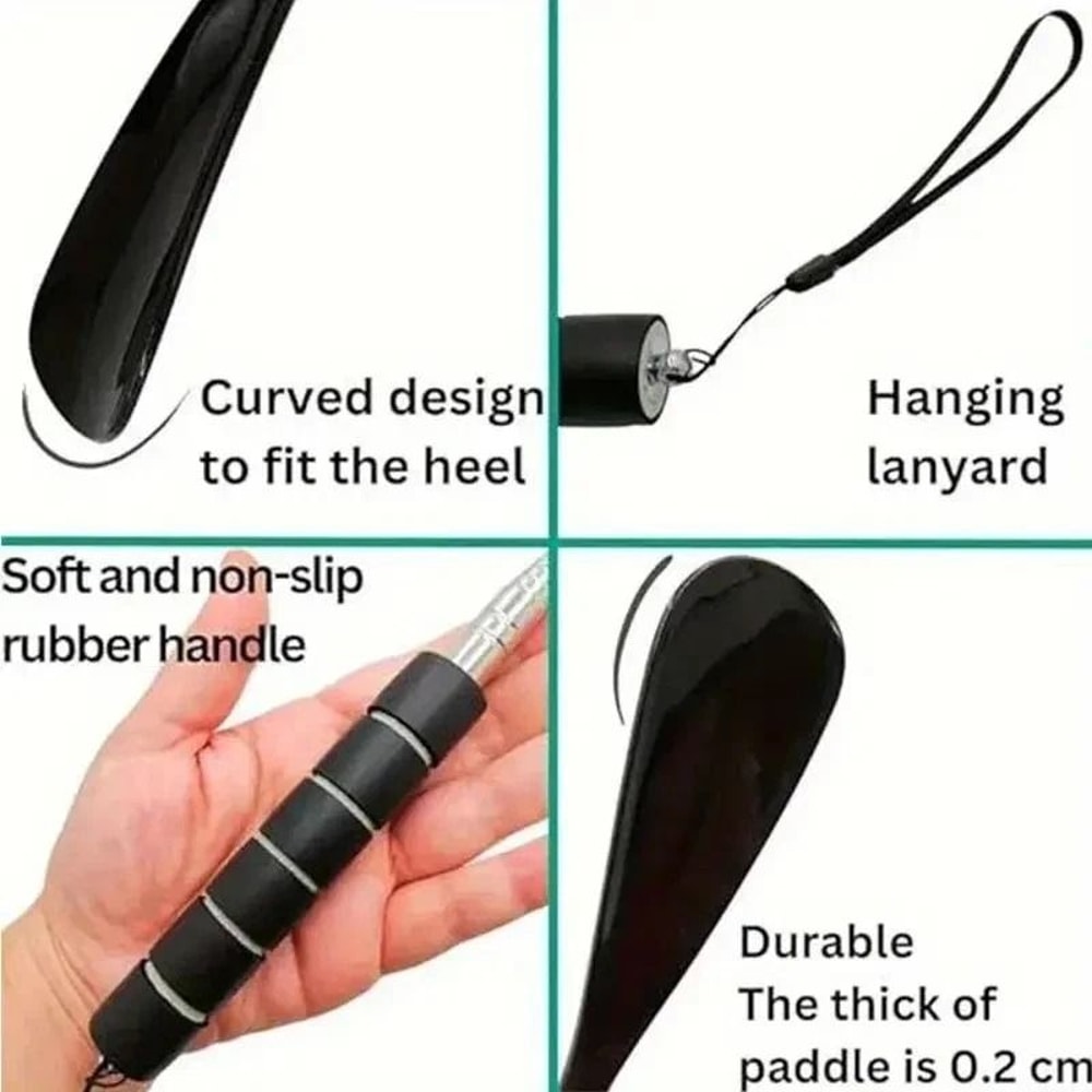 Long Handle Shoe Horn Stainless Steel Shoe Helper For Seniors And Adults 2