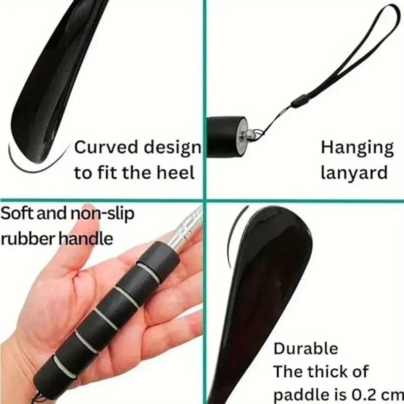 Long Handle Shoe Horn Stainless Steel Shoe Helper For Seniors And Adults 2