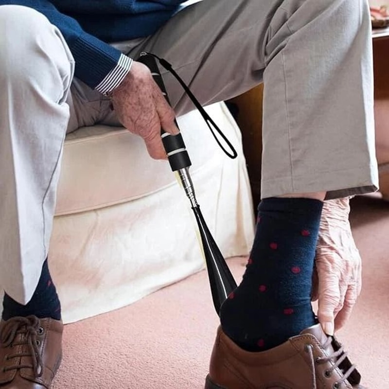 Long Handle Shoe Horn Stainless Steel Shoe Helper For Seniors And Adults 4