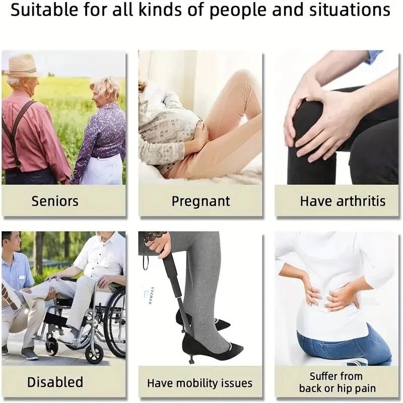 Long Handle Shoe Horn Stainless Steel Shoe Helper For Seniors And Adults 7