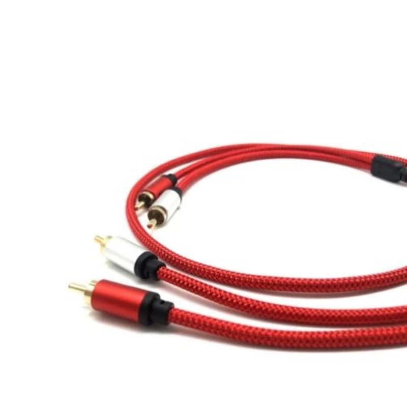 Dual RCA Audio Extension Cable Red Stereo Lead 1