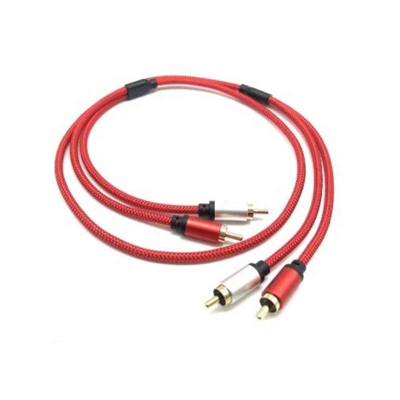 Dual RCA Audio Extension Cable Red Stereo Lead 2