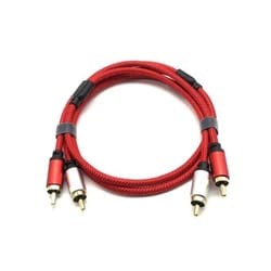 dual rca audio extension cable red stereo lead
