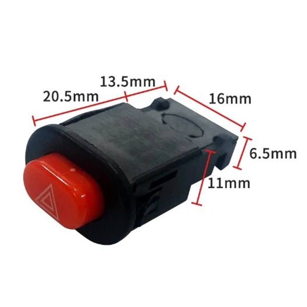 Universal Motorcycle Hazard Light Switch Double Flash Warning Button 1