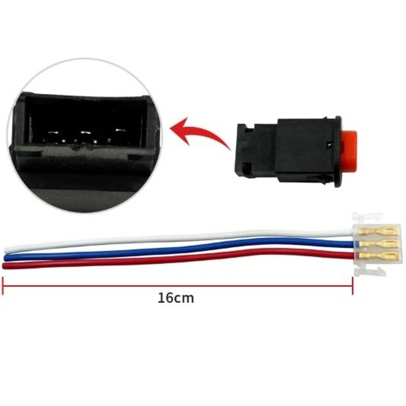 Universal Motorcycle Hazard Light Switch Double Flash Warning Button 2