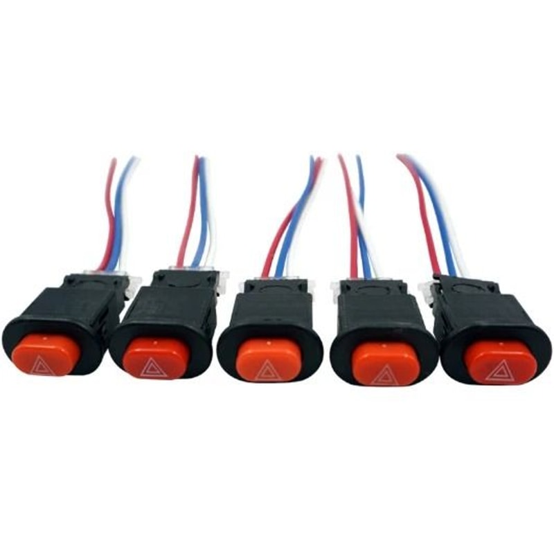 Universal Motorcycle Hazard Light Switch Double Flash Warning Button 0