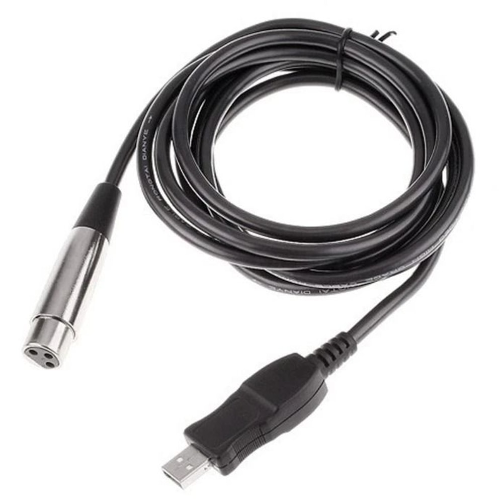 USB To XLR Female Microphone Recording Cable Plug And Play Studio Audio Adapter 2