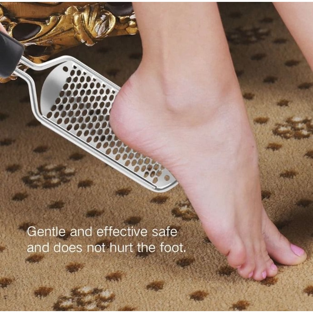 Stainless Steel Foot Rasp Callus Remover Pedicure Foot File For Smooth Heels 0