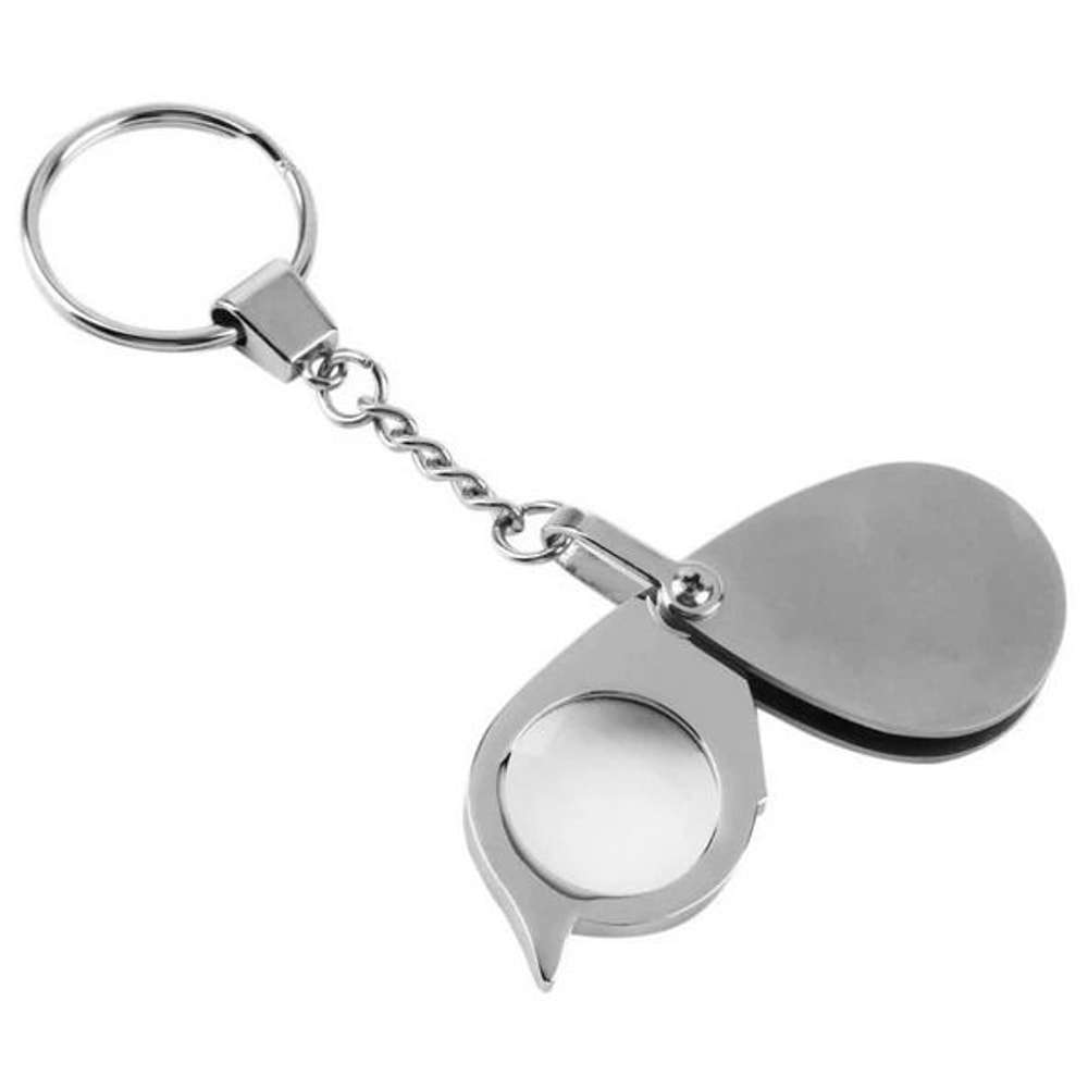 Pocket Magnifier Keychain Folding Magnifying Glass For Reading And Jewelry 0
