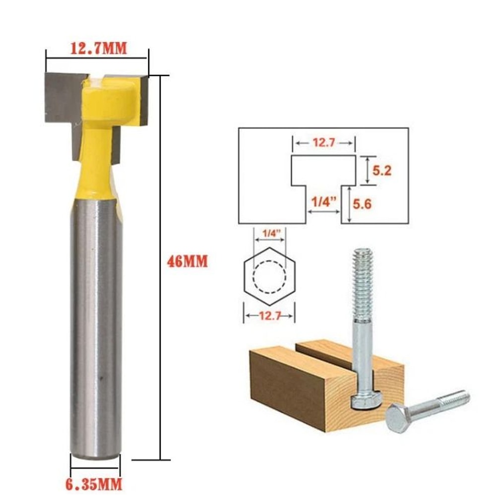 Keyhole Router Bit Carbide T Slot Cutter For Wood 2