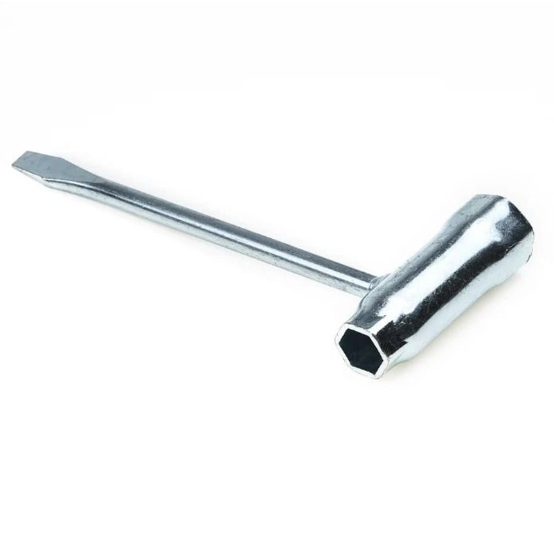 Chainsaw Scrench T Wrench Steel Spark Plug And Bar Nut Tool 0