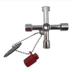 universal elevator utility key multi-shape way utility key for cabinets and meter access