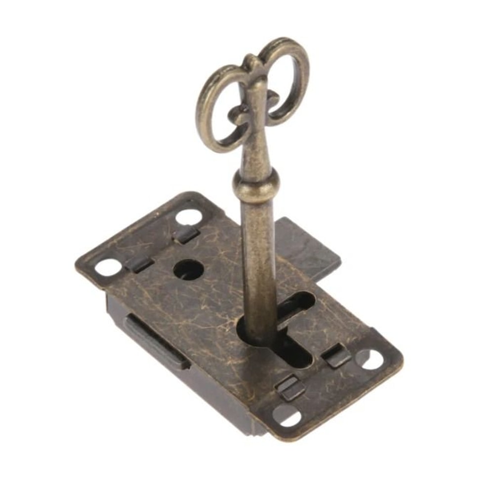 Vintage Jewelry Box Lock And Cabinet Lock With Key 0