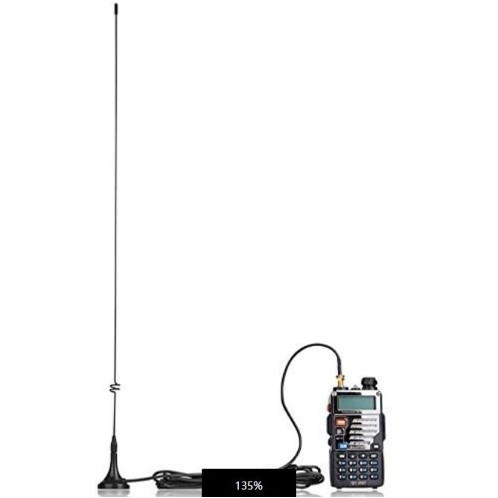 Baofeng UT VHF UHF Antenna With Magnetic Base SMAF Dual Band Mobile Antenna 2