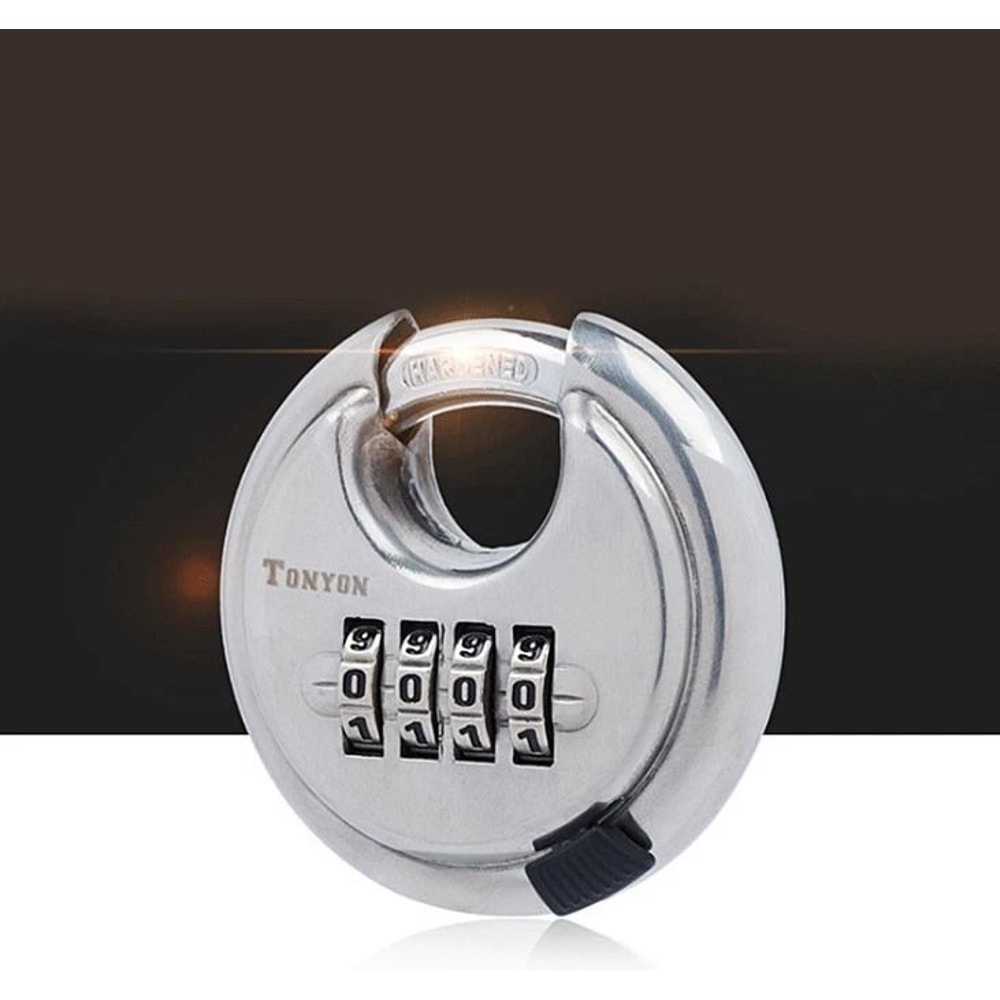 Stainless Steel Combination Discus Padlock For Outdoor Warehouse And Cabinet Doors 1