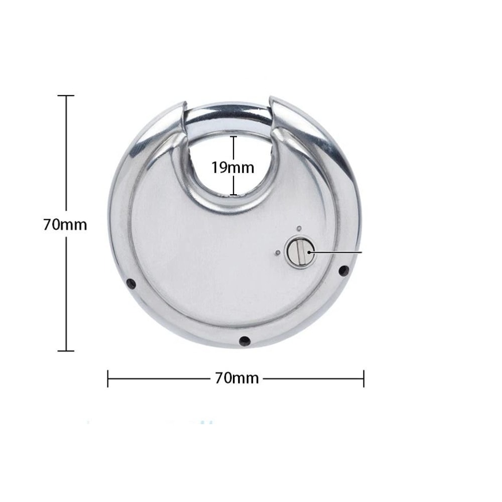 Stainless Steel Combination Discus Padlock For Outdoor Warehouse And Cabinet Doors 2