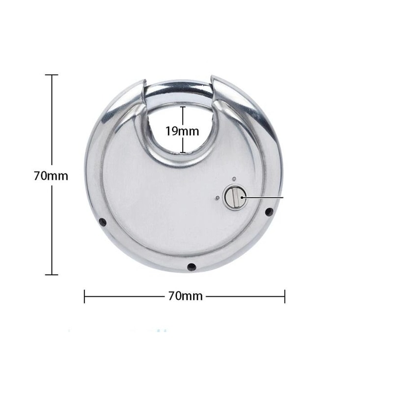 Stainless Steel Combination Discus Padlock For Outdoor Warehouse And Cabinet Doors 2