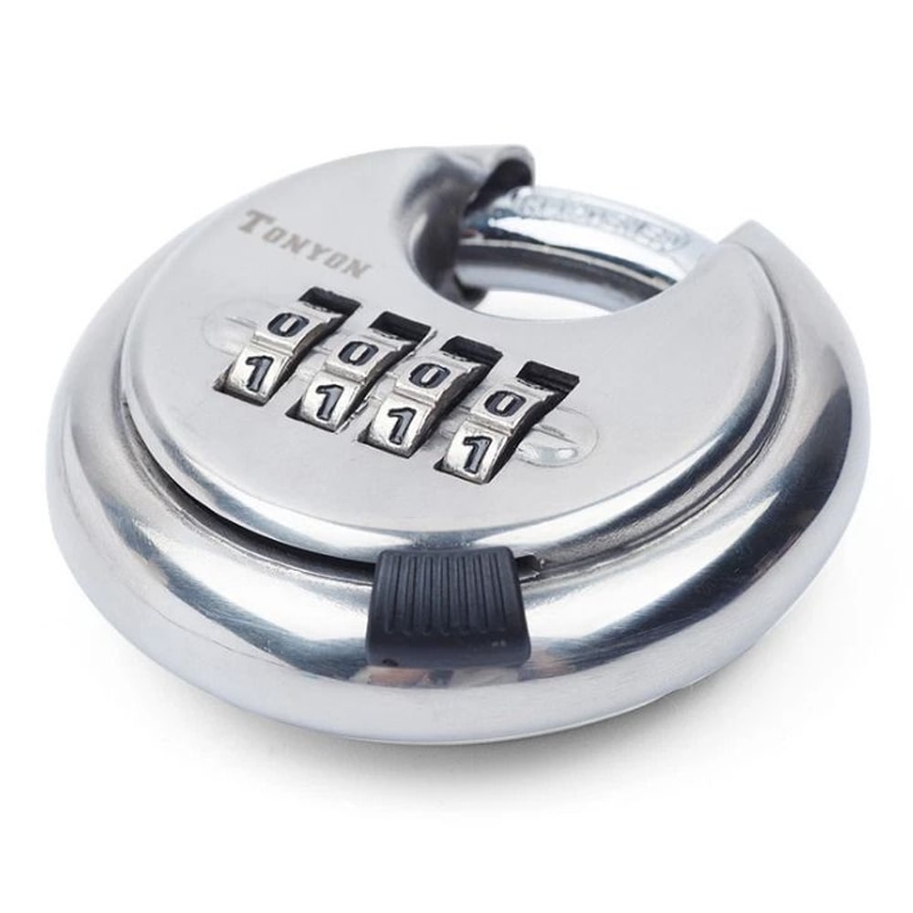 Stainless Steel Combination Discus Padlock For Outdoor Warehouse And Cabinet Doors 0