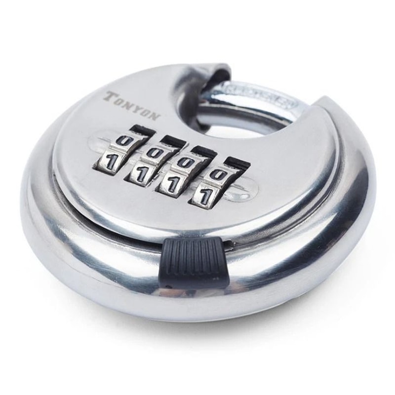Stainless Steel Combination Discus Padlock For Outdoor Warehouse And Cabinet Doors 0