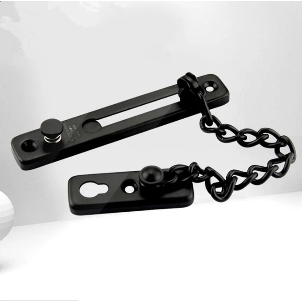 Stainless Steel Door Chain Lock With AntiTheft Spring Guard Secure Your Home 1