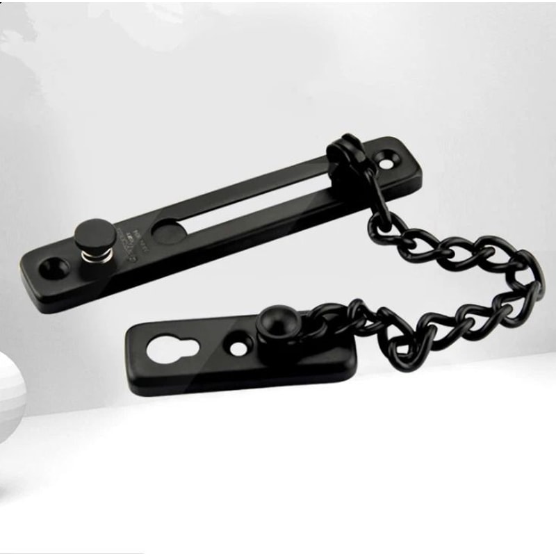 Stainless Steel Door Chain Lock With AntiTheft Spring Guard Secure Your Home 1