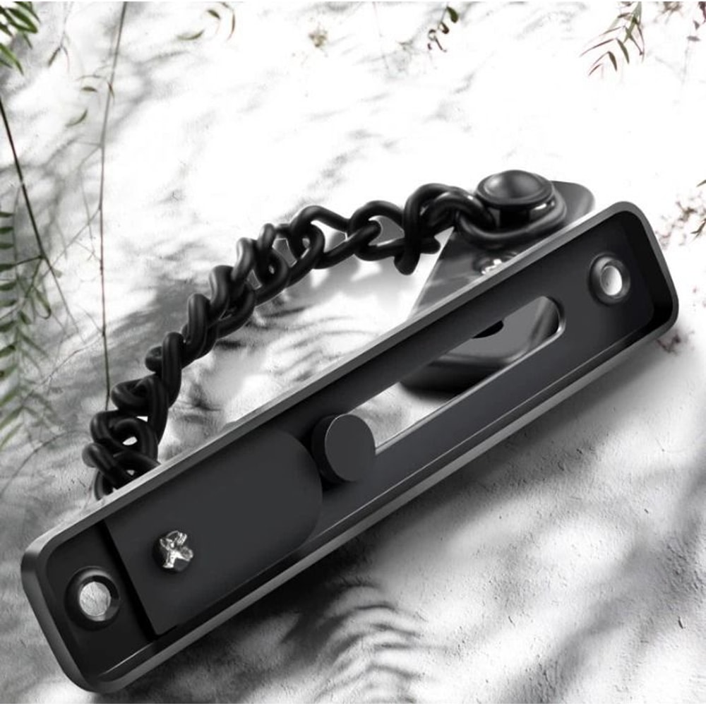 Stainless Steel Door Chain Lock With AntiTheft Spring Guard Secure Your Home 0