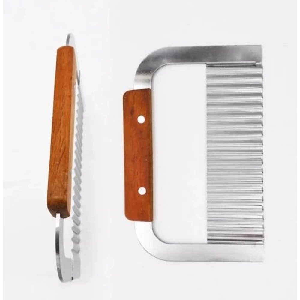 Stainless Steel Crinkle Cutter Potato Cutter For Wavy Fries And Vegetable Slices 1
