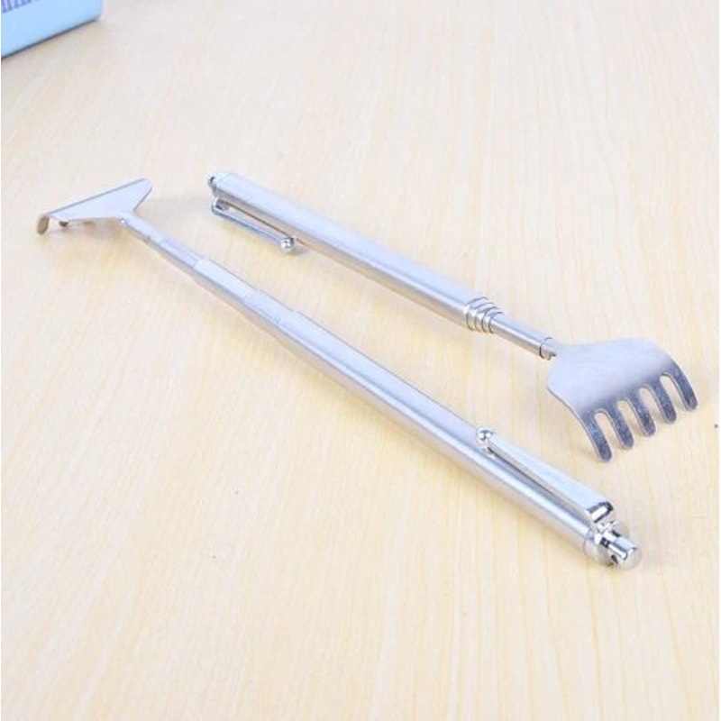 Stainless Steel Back Scratcher With Telescoping Handle For Instant Itch Relief 2