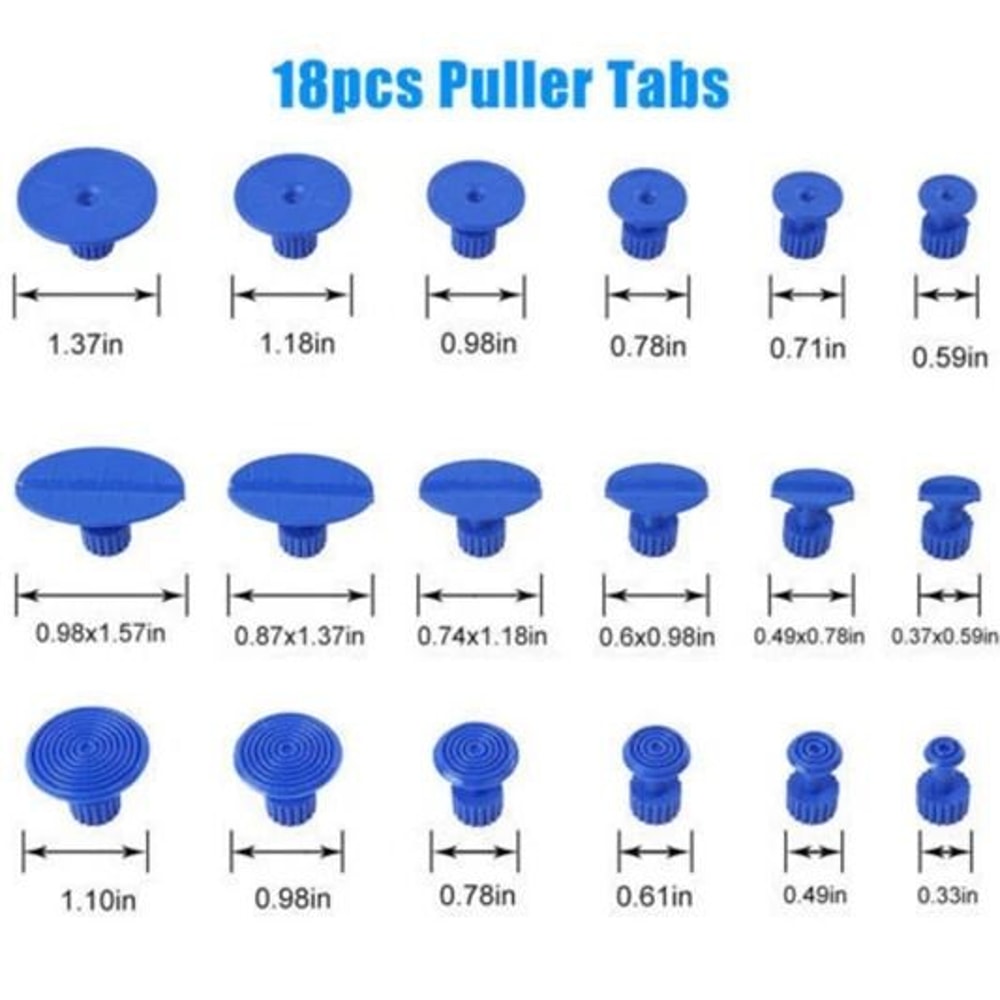 Paintless Dent Repair Kit With Car Dent Puller Tabs 4