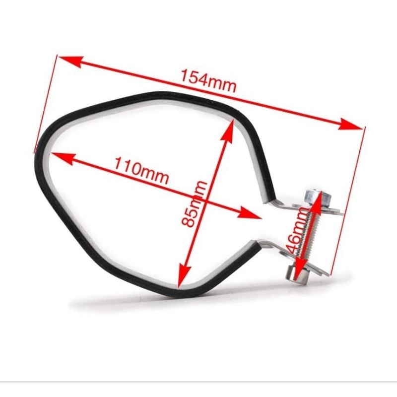 Universal Motorcycle Exhaust Hanger Bracket Stainless Steel Muffler Hanger Strap Clamp 1