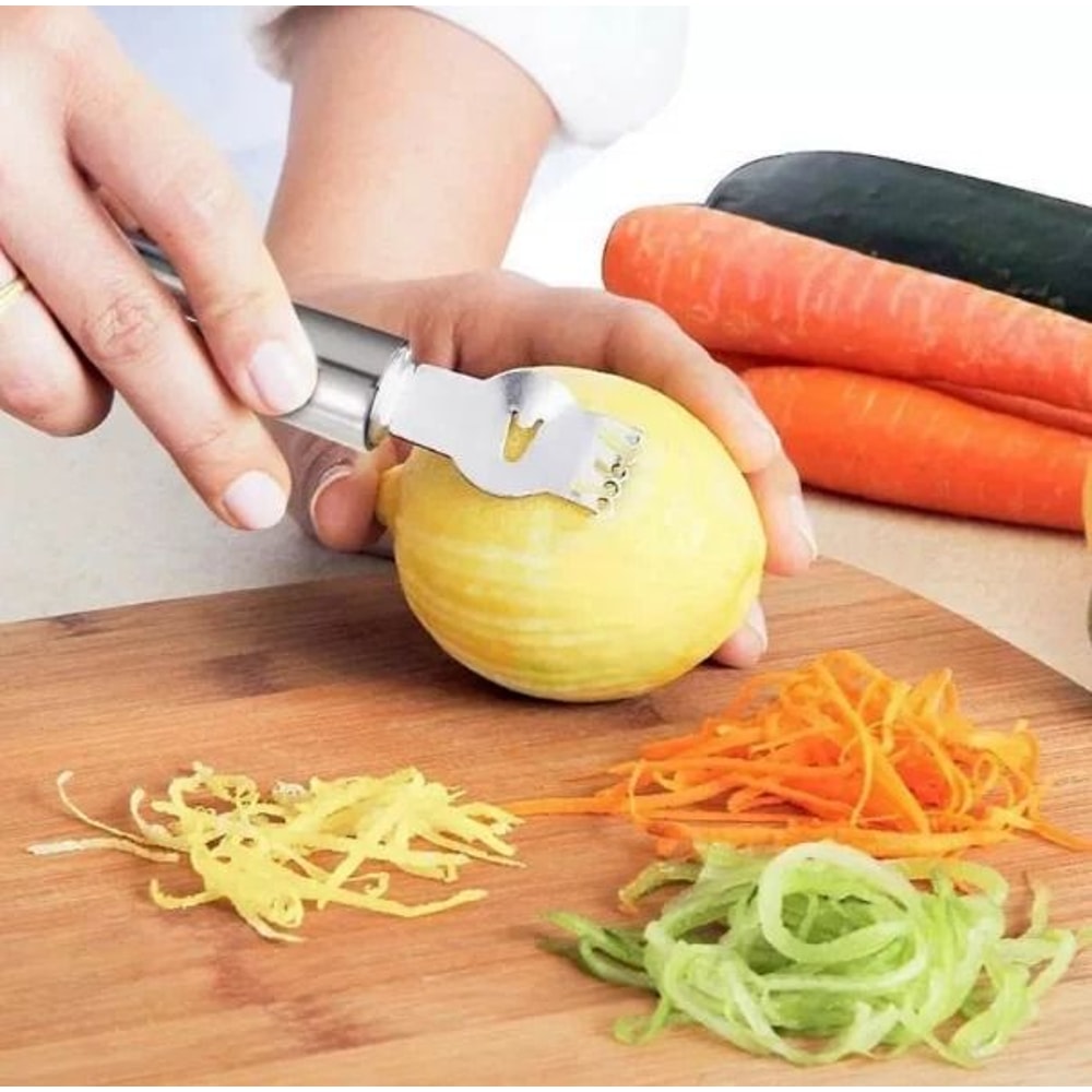 Lemon Zester And Citrus Peeler Set Stainless Steel Fruit Grater 0