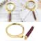 Handheld Magnifying Glass 6X Vintage Reading Magnifier With Mahogany Style Handle 2
