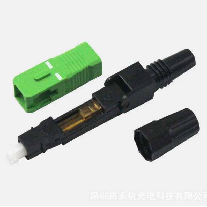 HighSpeed SCAPC Fiber Optic Quick Connector Kit Single Mode FTTH Fast Install 2