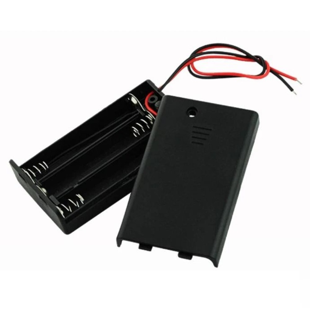 Battery Holder With Switch And Wire Leads ABS Battery Case 1