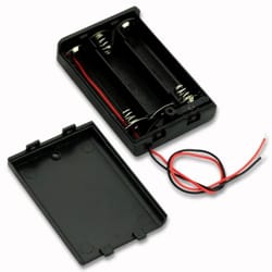 battery holder with switch and wire leads abs battery case