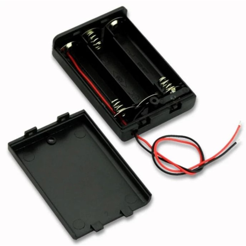 Battery Holder With Switch And Wire Leads ABS Battery Case 0