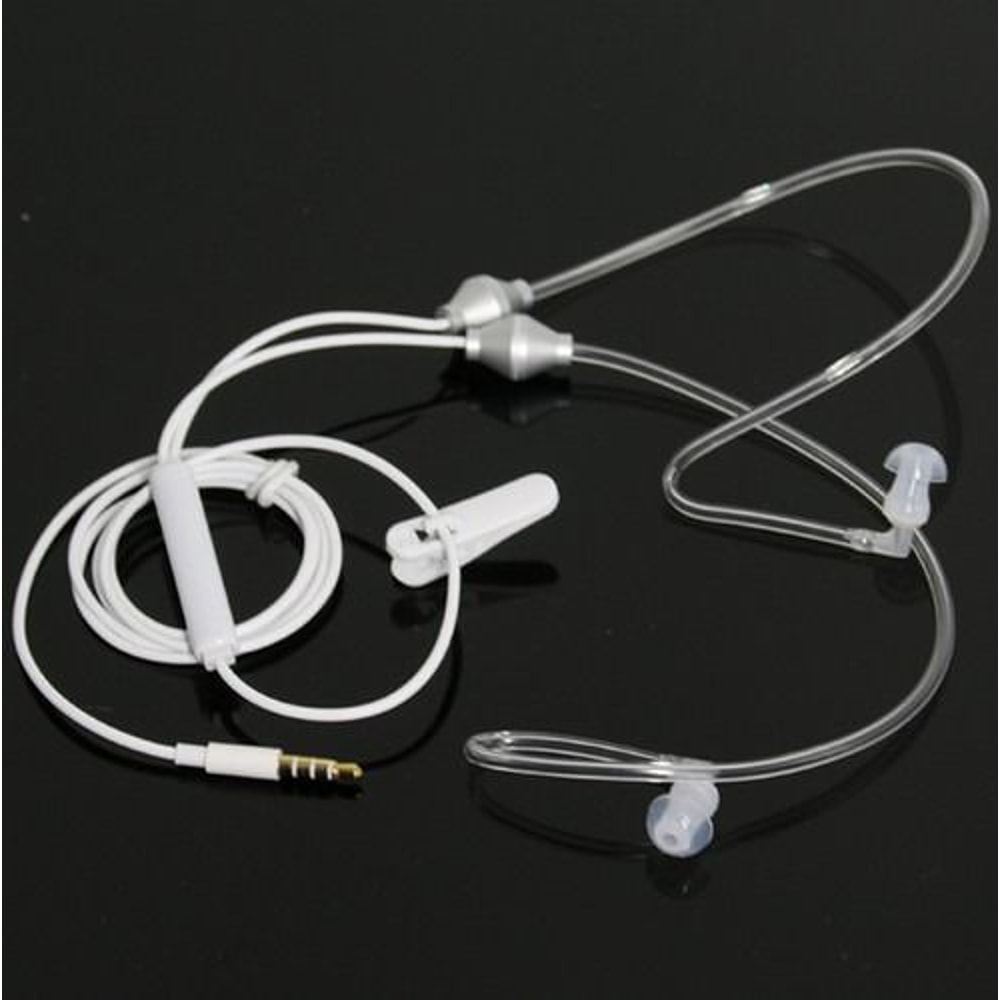 Air Tube Headphones With Mic Anti Radiation Acoustic Tube Earpiece 0