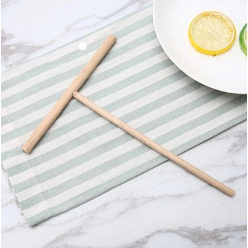 Wooden Crepe Spreader Set T Shape Pancake Batter Spreader Tool 0