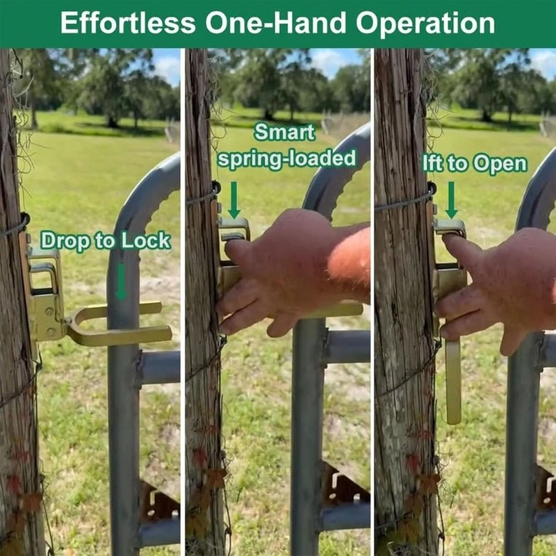 Heavy Duty Gate Latch Set For Farm Ranch Backyard Gates 4