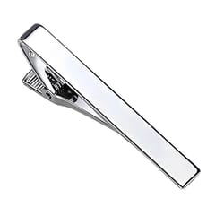 silver stainless steel tie clip for men slim tie bar